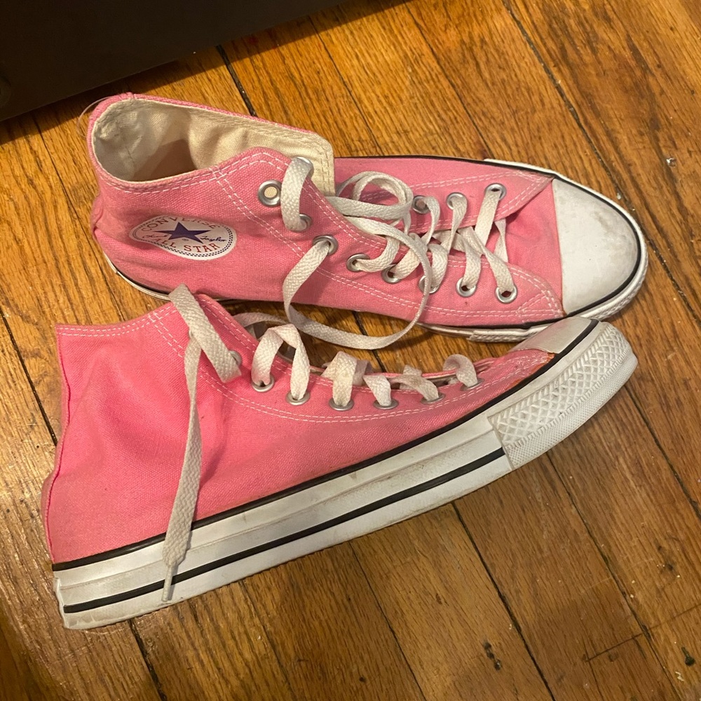 Pink All Star Converse Hi-Top Chuck Taylors